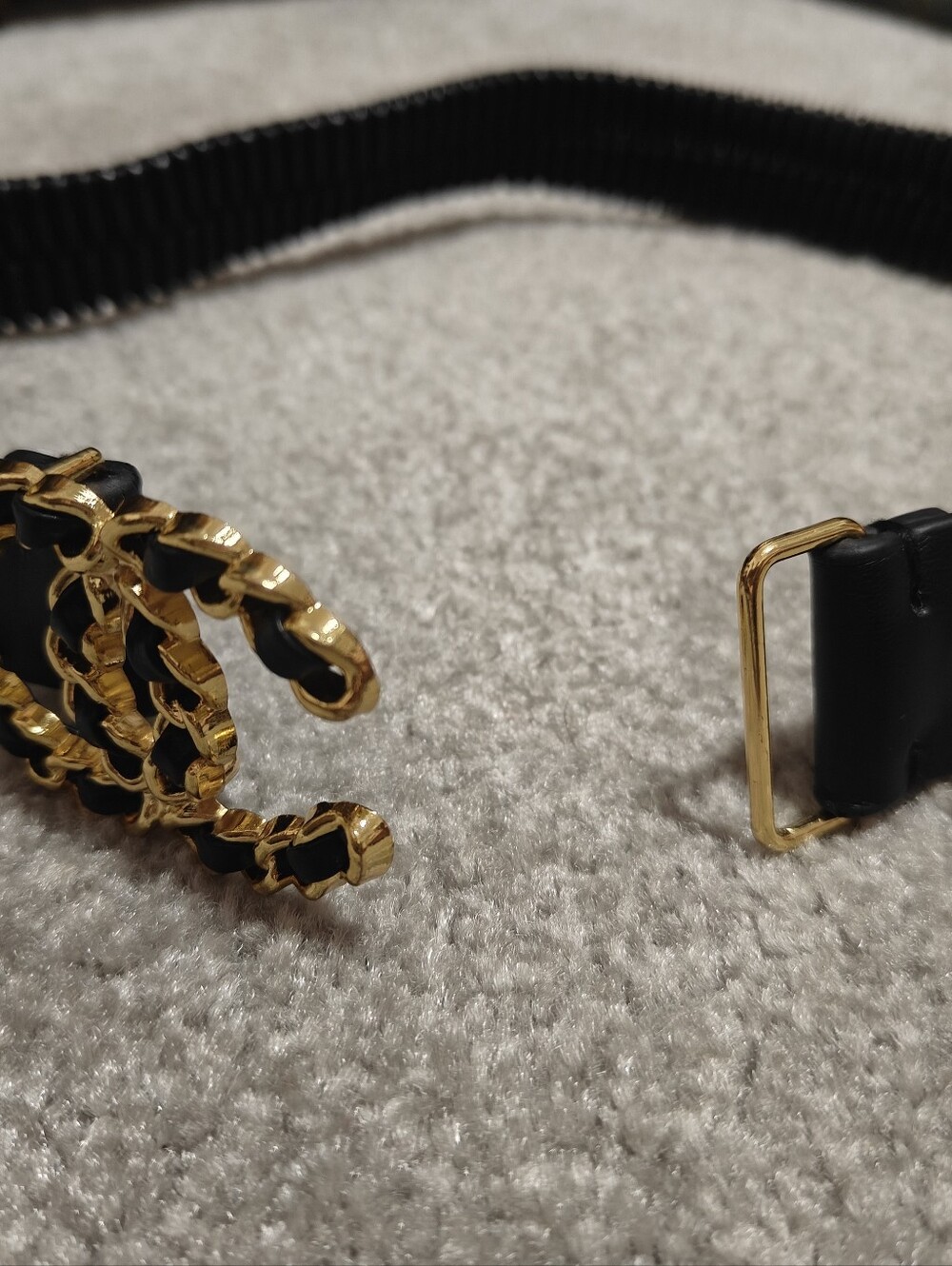 Black and Gold Chain Link Belt